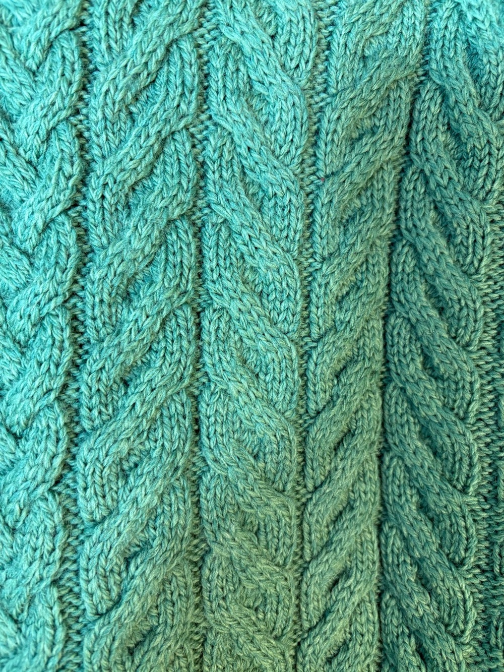 Vintage 80s/90s Carraig Donn Irish Merino Wool Cable Knit Cardigan Green EUC M - Picture 6 of 6
